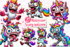 Halloween Scary Unicorn Clipart Bundle