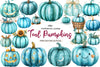 Teal Pumpkins Clipart Bundle