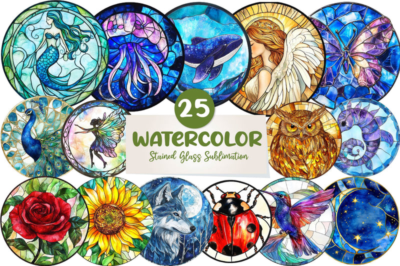 Stained Glass Clipart Bundle - CraftNest - Digital Crafting and Art