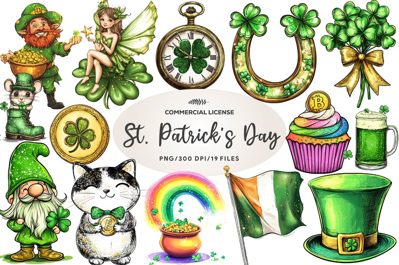 St Patricks Day Clipart Bundle 3 - CraftNest - Digital Crafting and Art