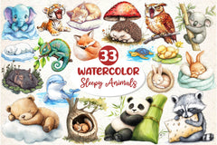 Sleepy Animals Clipart Bundle 3 - CraftNest - Digital Crafting and Art