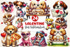 Valentine Dog Clipart Bundle 2