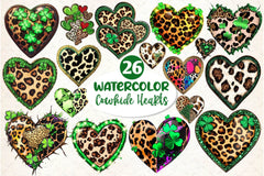Patricks Leopard Cowhide Hearts Clipart Bundle - CraftNest - Digital Crafting and Art