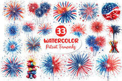 Patriot Fireworks 4th Of July Fireworks Clipart Bundle - CraftNest - Digital Crafting and Art
