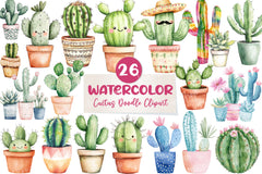 Cactus Doodle Clipart Bundle 1 - CraftNest - Digital Crafting and Art