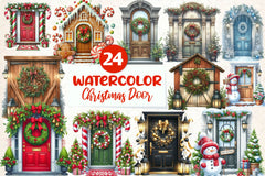 Christmas Door Clipart Bundle - CraftNest - Digital Crafting and Art