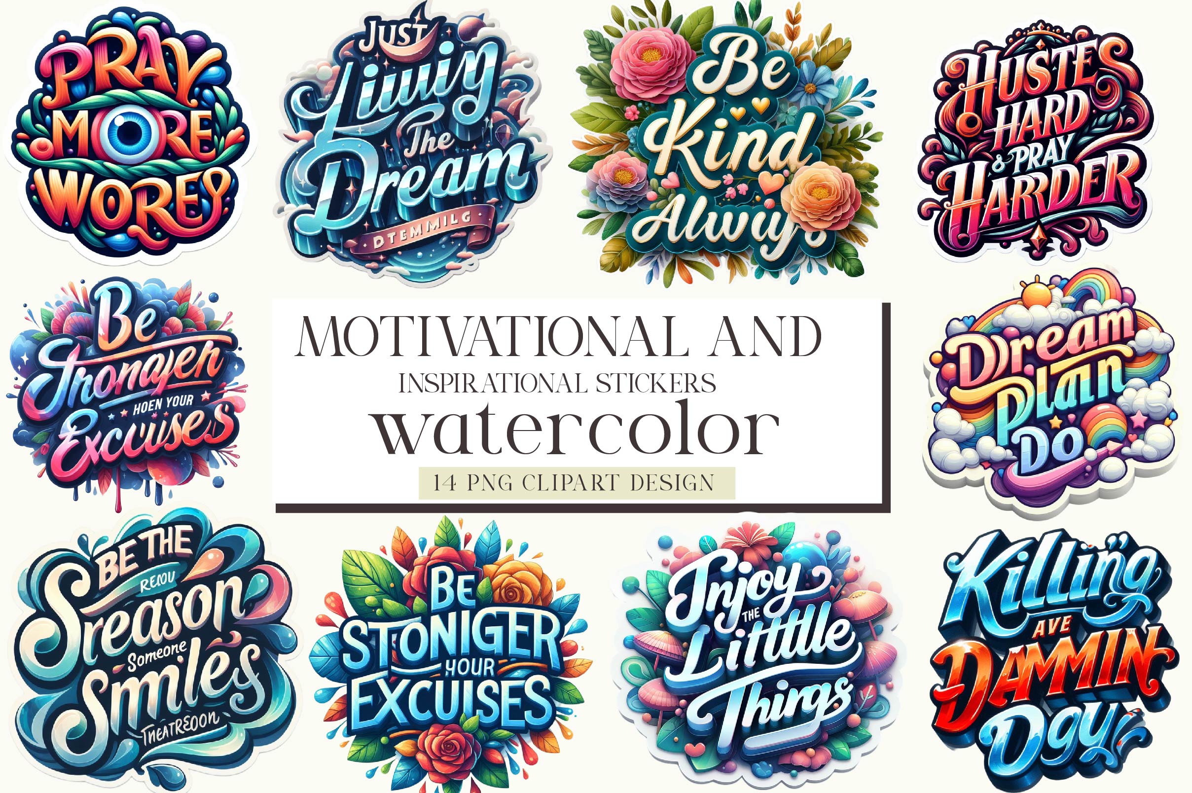 Motivational And Inspirational Stickers - CraftNest - Digital Crafting and Art