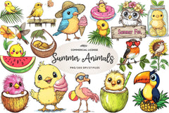 Summer Baby Bird Clipart Bundle - CraftNest - Digital Crafting and Art