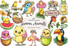Summer Baby Bird Clipart Bundle