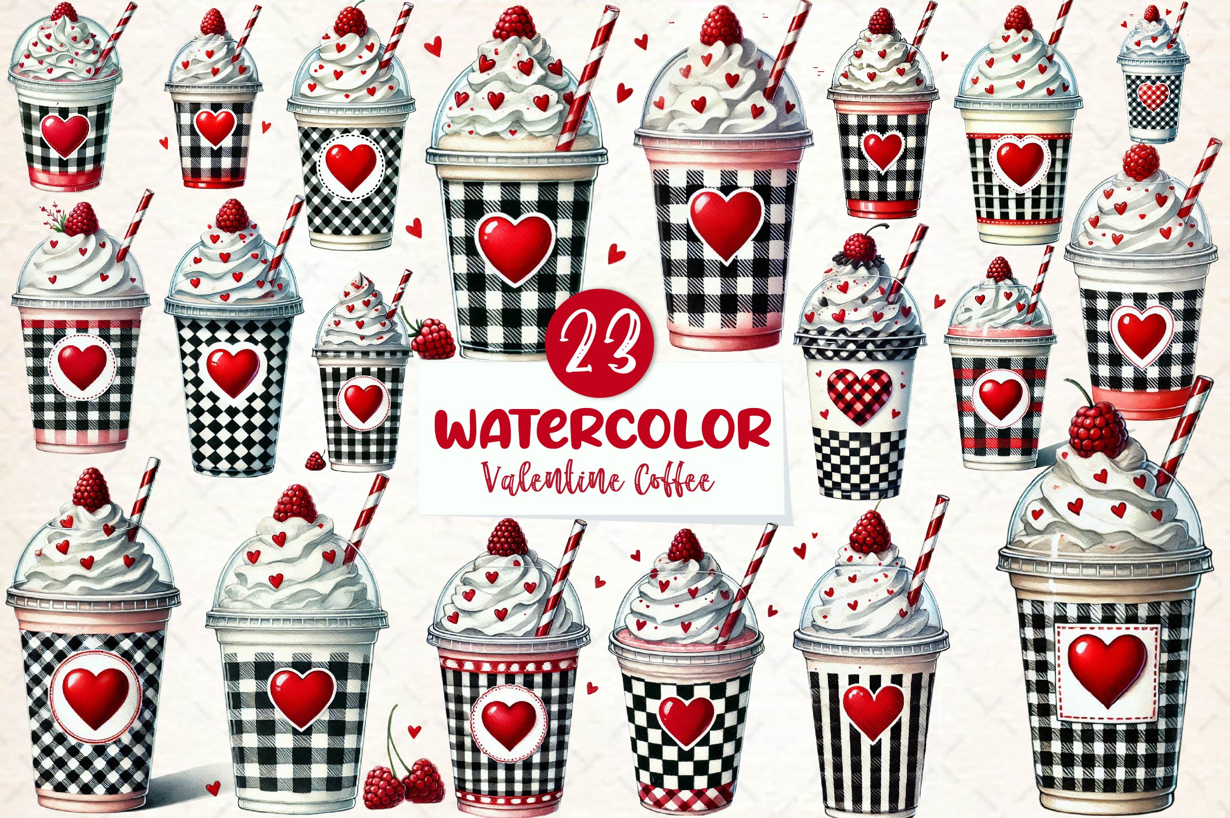 Valentine Day Coffee Clipart Bundle - CraftNest - Digital Crafting and Art