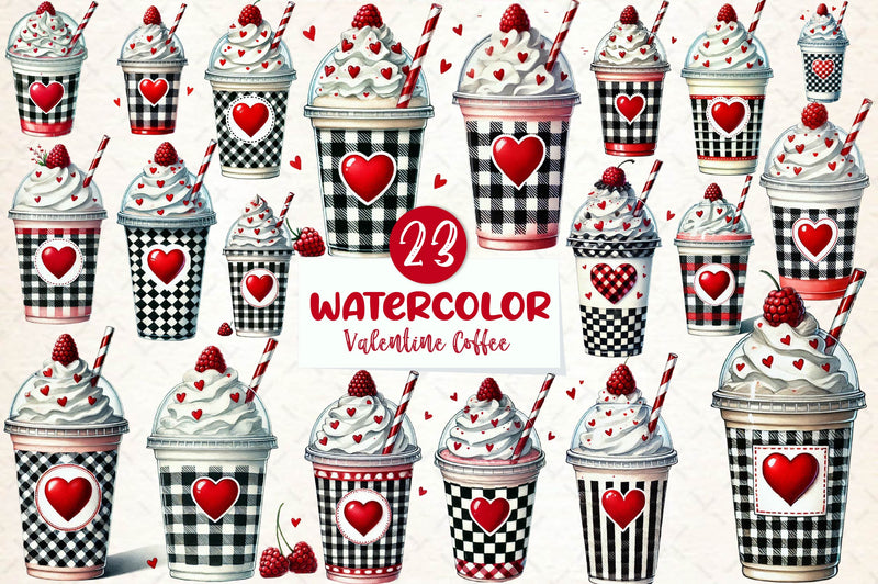 Valentine Day Coffee Clipart Bundle - CraftNest - Digital Crafting and Art