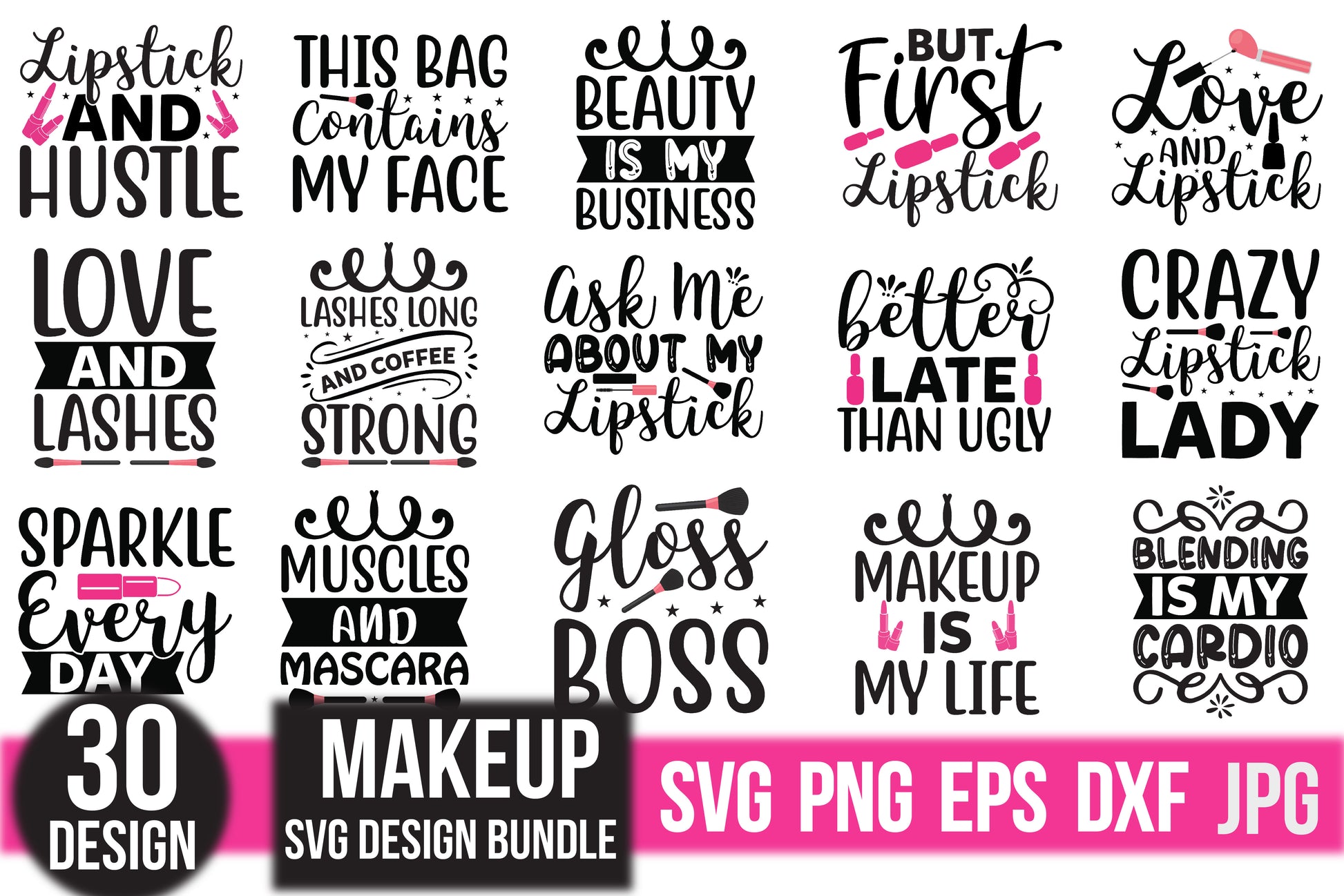 Makeup SVG Bundle 11 - CraftNest - Digital Crafting and Art