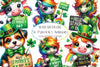 Hello St Patrick's Day Animals Clipart Bundle
