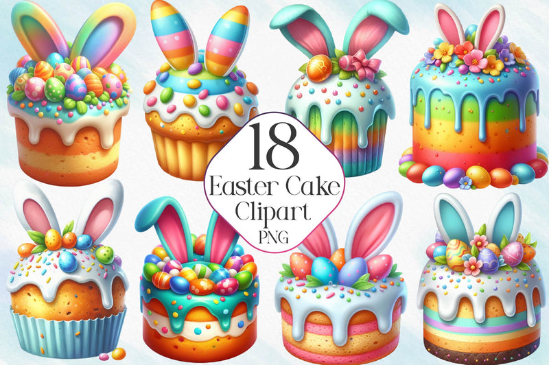 Easter Easter Cake Clipart Bundle - CraftNest - Digital Crafting and Art