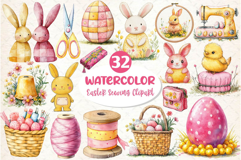 Easter Sewing Clipart Bundle 2 - CraftNest - Digital Crafting and Art