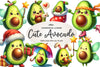 Cute Avocado Clipart Bundle