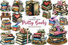 Pretty Books With Flowers Clipart Bundle 1