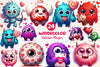 Cute Cartoon Valentine's Day Monsters Clipart Bundle