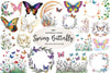 Spring Butterfly Border Clipart Bundle 1