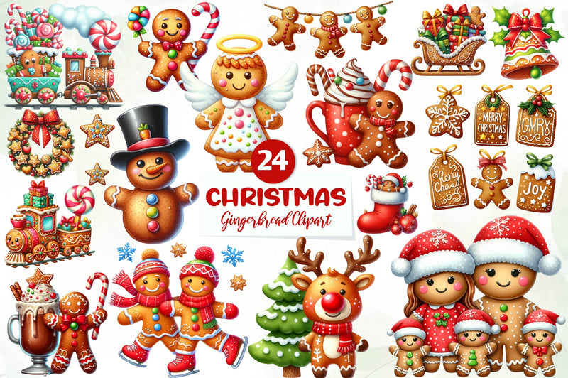 Gingerbread Christmas Clipart Bundle - CraftNest - Digital Crafting and Art