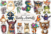 Funny Quirky Animals Clipart Bundle