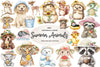Baby Animals In Summer Hat Clipart Bundle