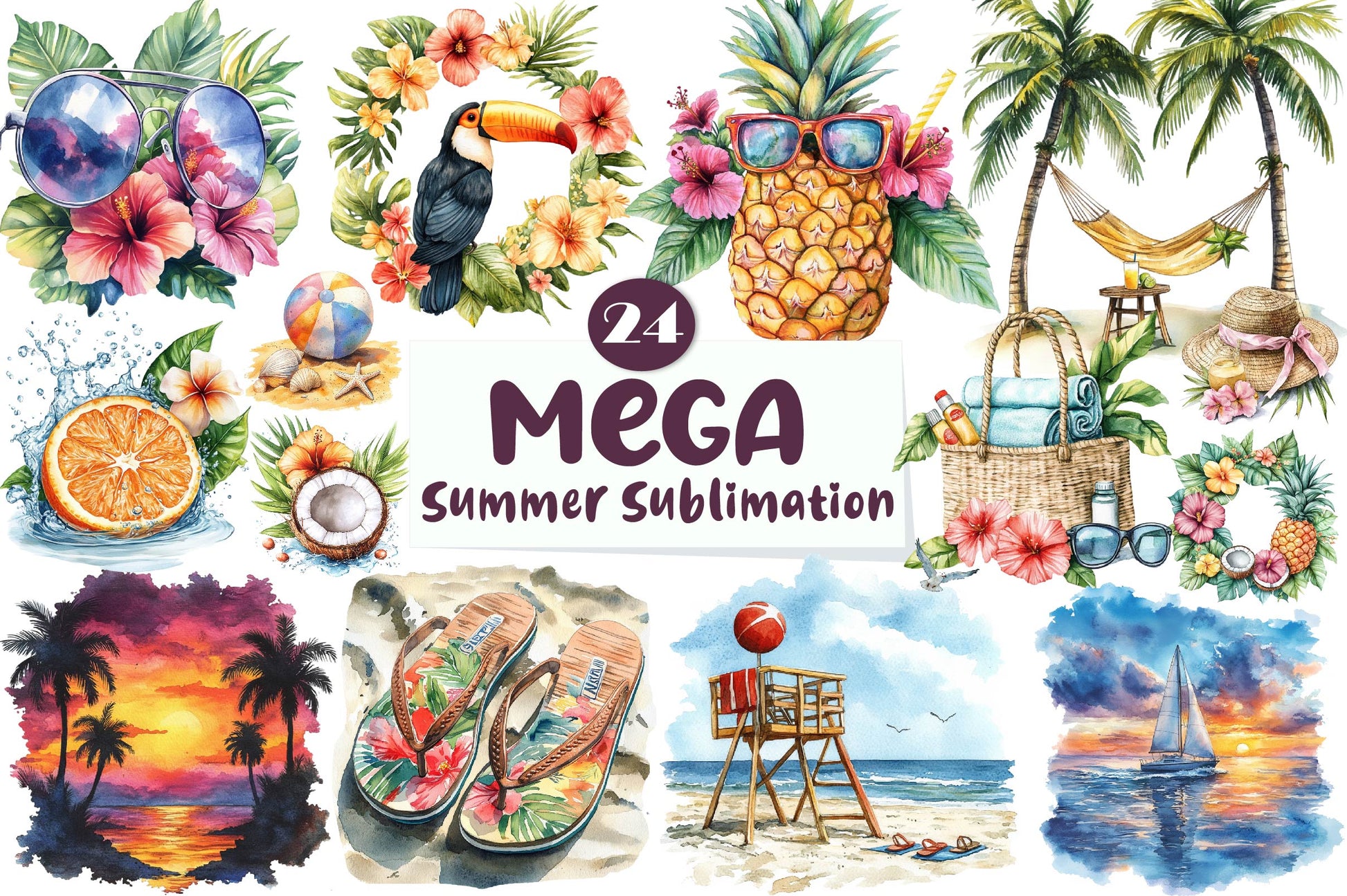 Mega Summer Clipart Bundle - CraftNest - Digital Crafting and Art