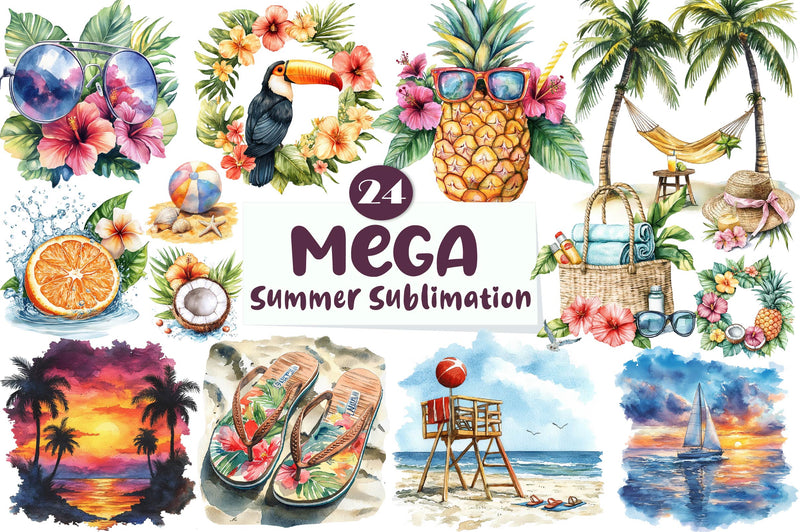 Mega Summer Clipart Bundle - CraftNest - Digital Crafting and Art