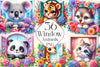Cute Animals Peeking Window Clipart Bundle