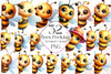 Bees Peeking Around Corner Clipart Bundle
