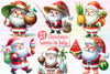 Santa Claus Christmas In July Clipart Bundle