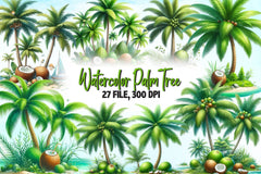 Palm Tree Clipart Bundle 1 - CraftNest - Digital Crafting and Art