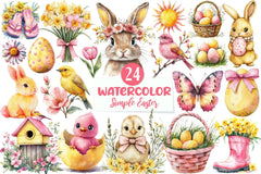 Simple Easter & Spring Clipart Bundle - CraftNest - Digital Crafting and Art