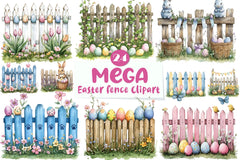 Mega Easter Fence Clipart Bundle - CraftNest - Digital Crafting and Art