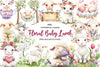 Spring Floral Baby Lamb Clipart Bundle