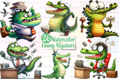 Funny Alligators Clipart Bundle - CraftNest - Digital Crafting and Art
