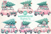Christmas Car Christmas Tree Clipart Bundle