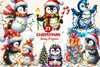 Christmas Penguin Funny Penguin Clipart Bundle
