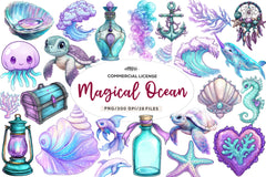 The Magical Ocean Clipart Bundle - CraftNest - Digital Crafting and Art