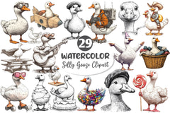 Silly Goose Clipart Bundle 1 - CraftNest - Digital Crafting and Art