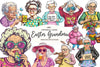 Funny Easter Grandma Clipart Bundle
