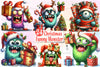 Christmas Funny Monster Clipart Bundle
