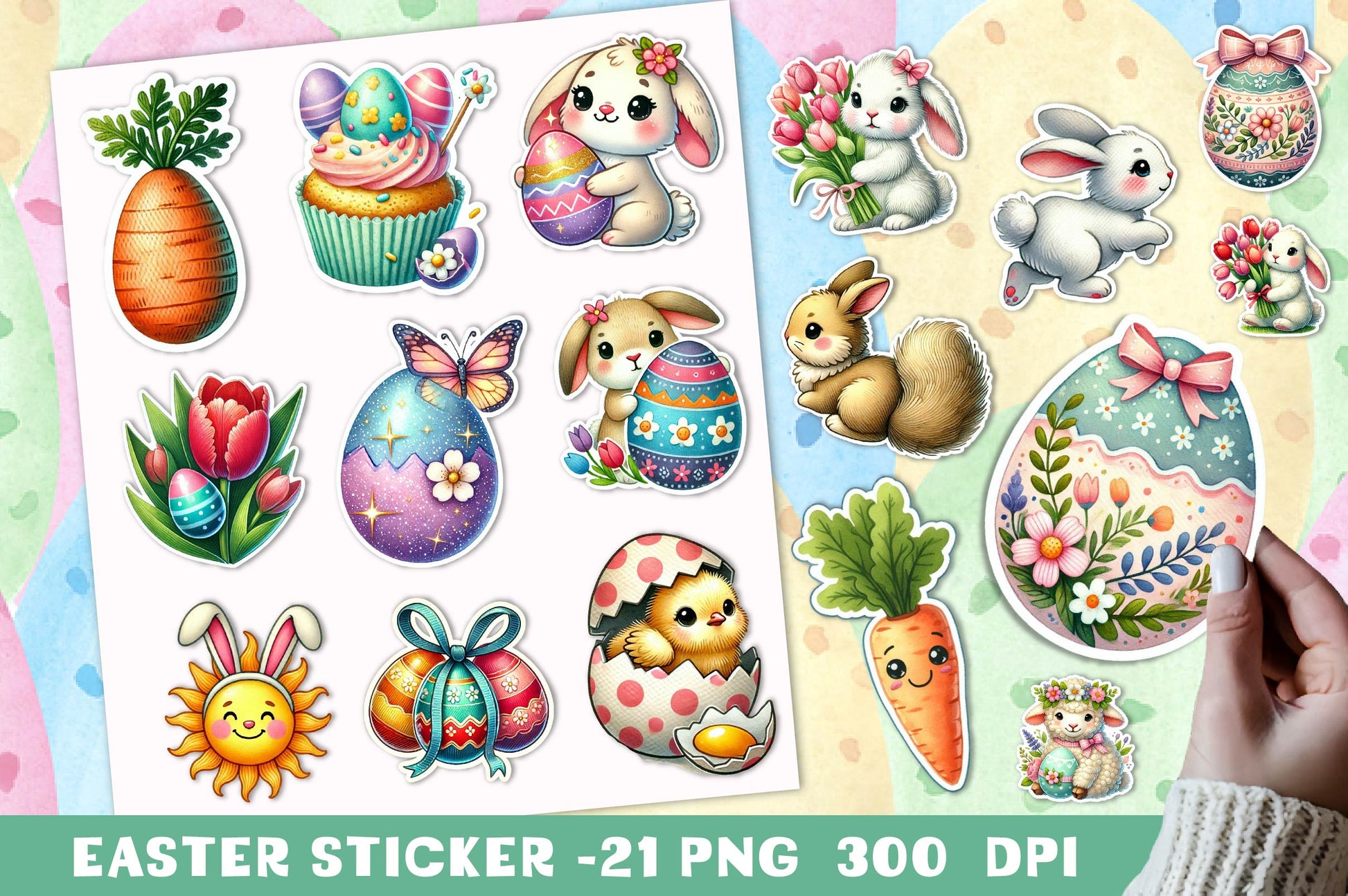 Easter Sticker Clipart Bundle - CraftNest - Digital Crafting and Art