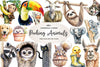 Quirky Animals Peeking Around Corner Clipart Bundle