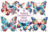 Stained Glass Butterflies Clipart Bundle 1