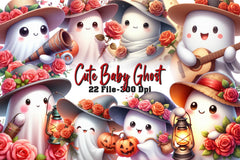 Cute Ghost Clipart Bundle 2 - CraftNest - Digital Crafting and Art