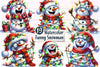 Funny Christmas Snowman Clipart Bundle