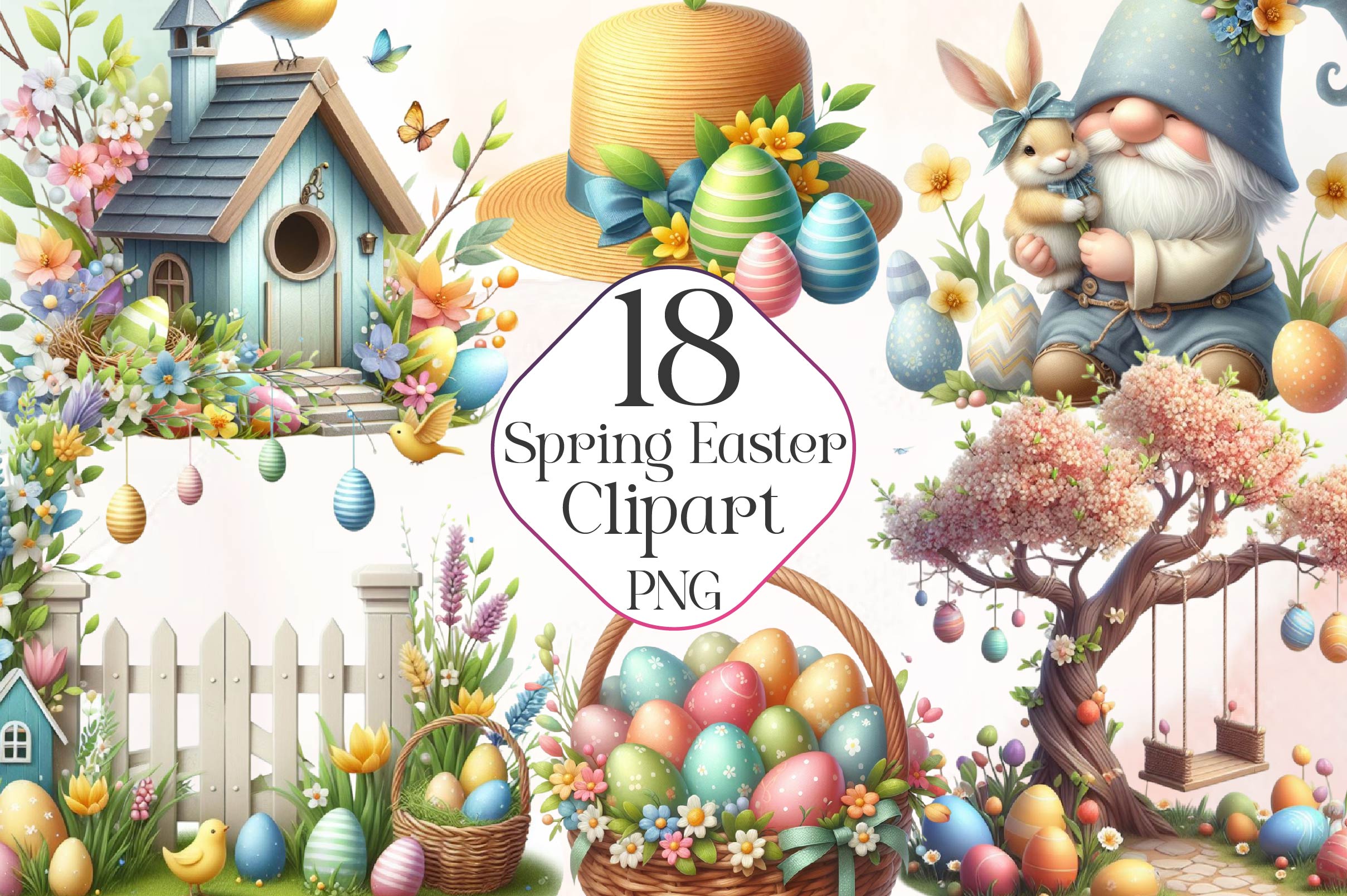 Spring Easter Clipart Bundle - CraftNest - Digital Crafting and Art