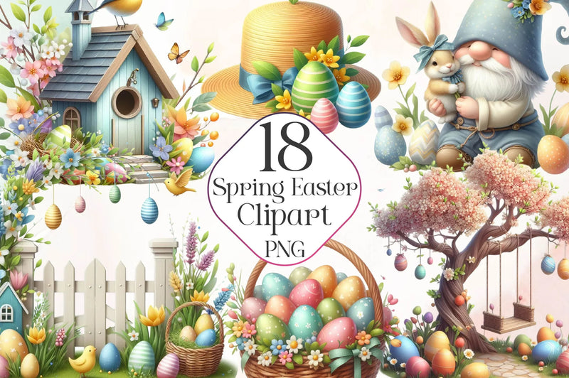 Spring Easter Clipart Bundle - CraftNest - Digital Crafting and Art