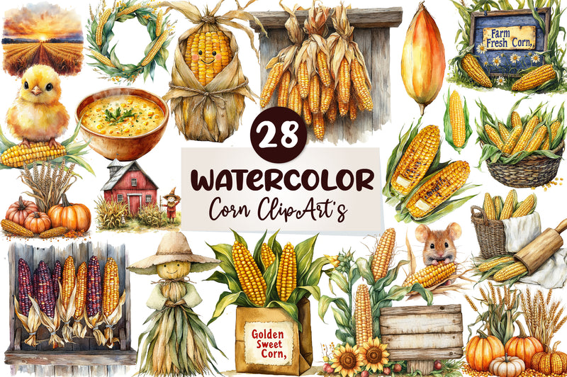 Corn's Clipart Bundle - CraftNest - Digital Crafting and Art